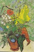 Vincent Van Gogh Wild flowers and thistles in a vase Spain oil painting artist
